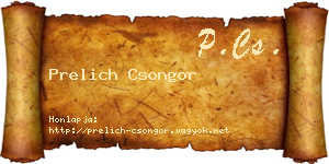 Prelich Csongor névjegykártya