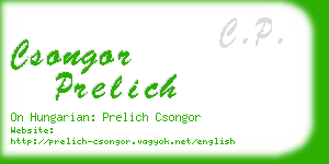 csongor prelich business card